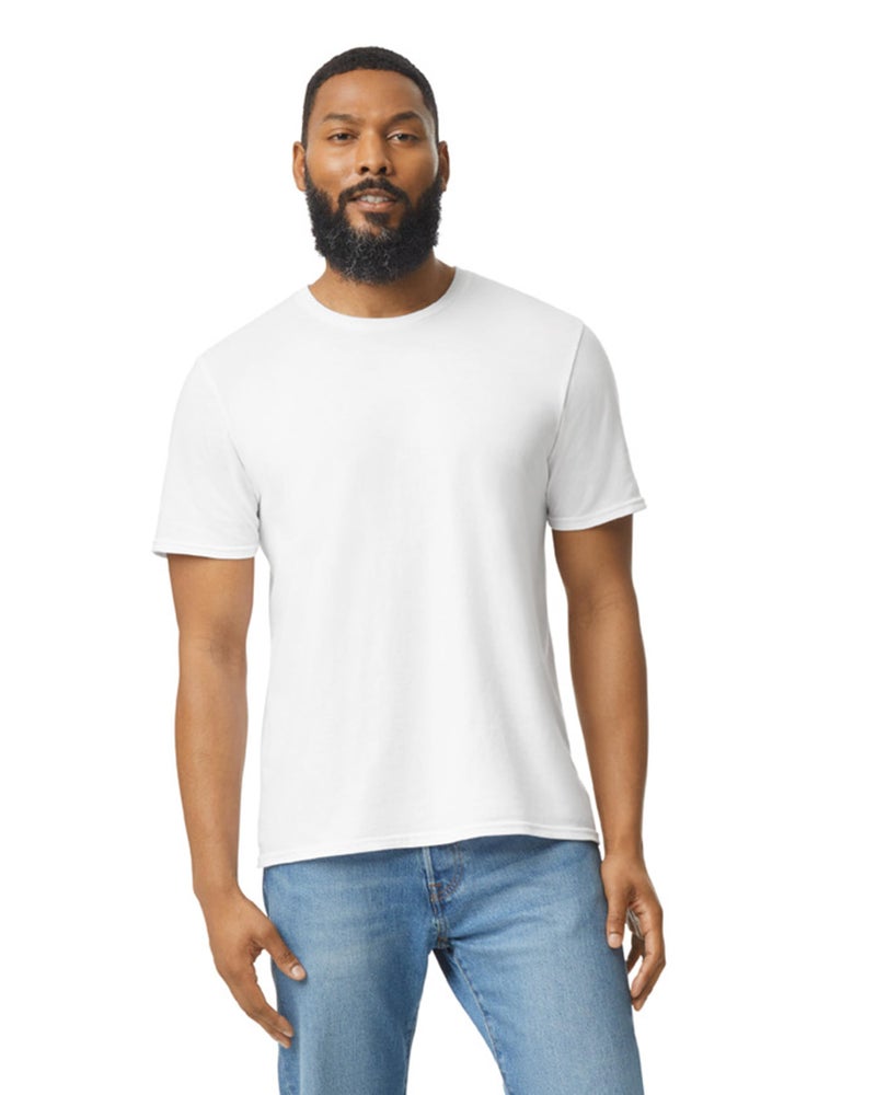 Gildan Adult Softstyle Cotton T-Shirt, Style G64000, Multipack, White (2-Pack), 2X-Large - Image 3